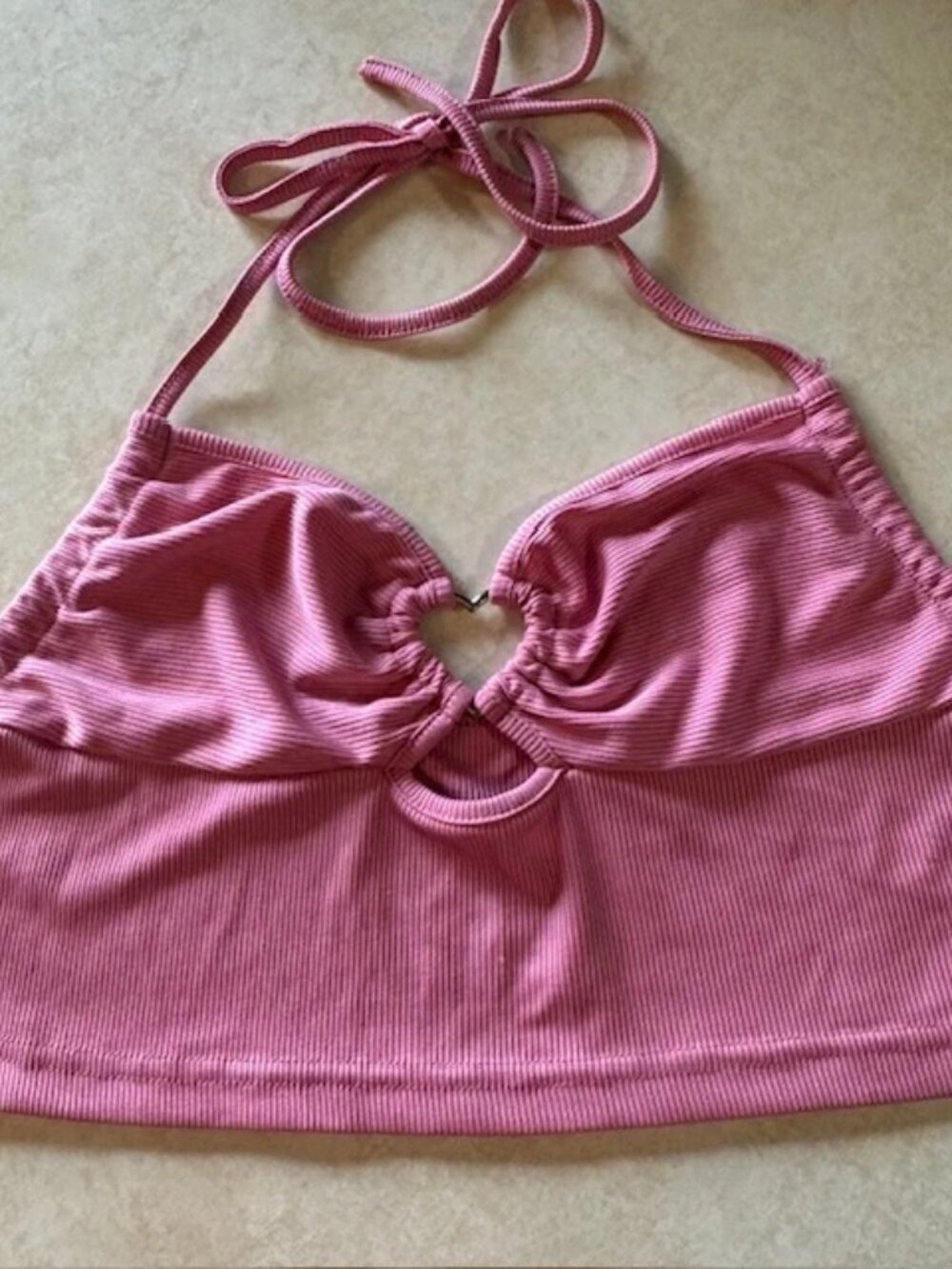 Shein Halter Style Cropped Top sz Large